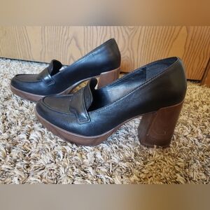 Naturalizer 6.5M Amble Women's Pumps Y2K Oxford Slip-on Chunky Block Heels Goth